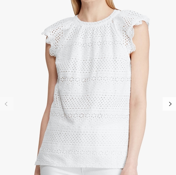 LAUREN RALPH LAUREN Wesisa Eyelet Top - Picture 2 of 7
